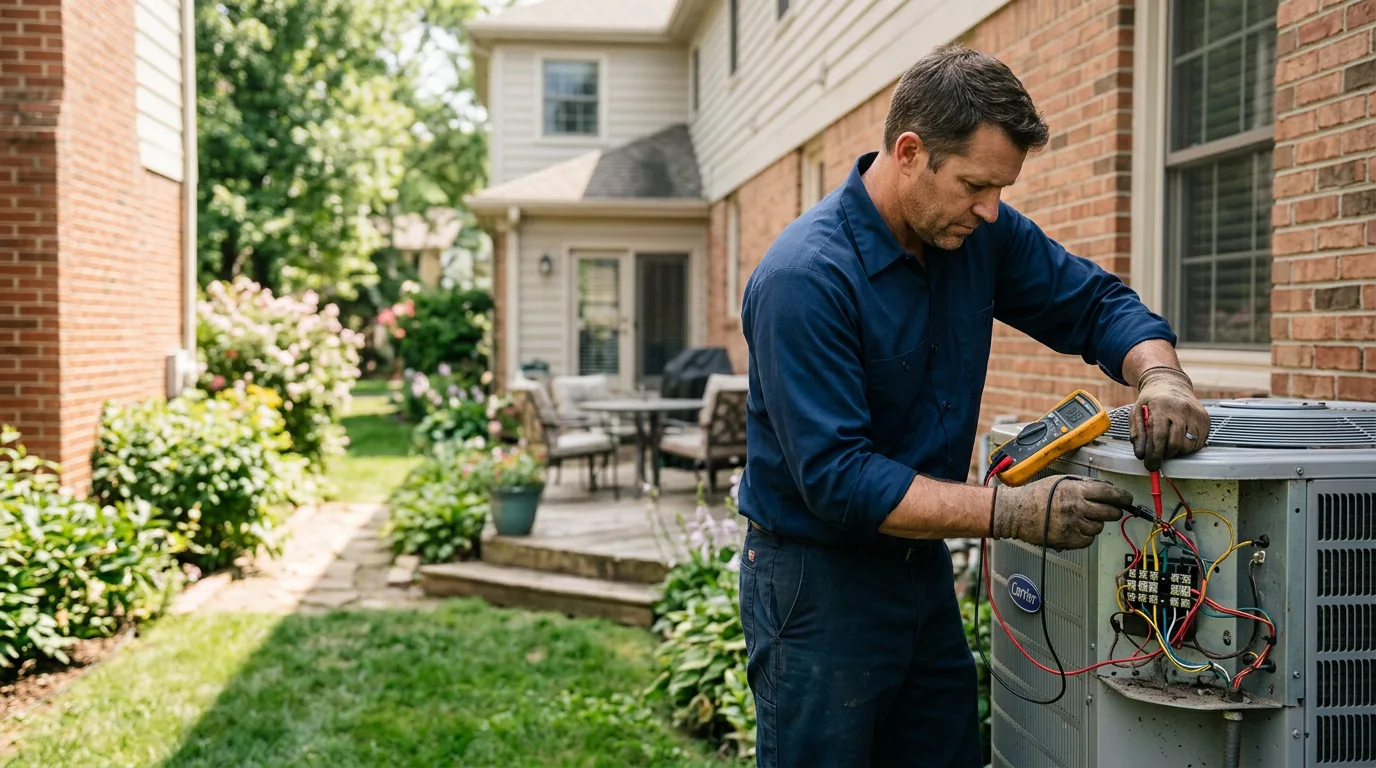 HVAC technician working near Shell Lake, WI